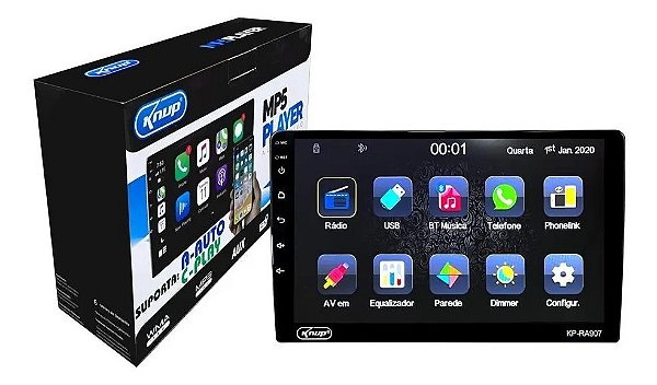 Radio MP5 Bluetooth SD C Mircrofone CardPlay  Usb