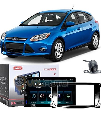 Central Multimidia Car Play Moldura Painel Black Piano Ford Focus Hatch Ano 2009 2010 2011 2012 2013