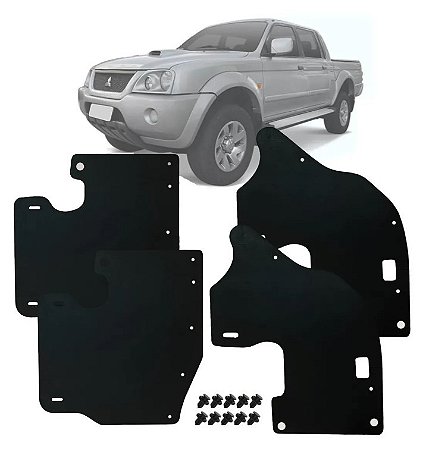 Para Barro Guarda Pó Para lama Caixa Roda L200 Sport 2007 2008 Kit Duas Rodas