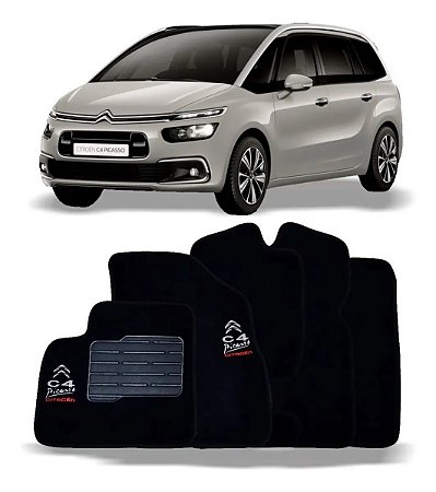 Jogo Tapete Carpete Confort Bordado C-4 Picasso 2009 A 2017