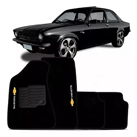 Jogo De Tapete Chevette 1974 A 1995 Carpete Com Logo Bordado