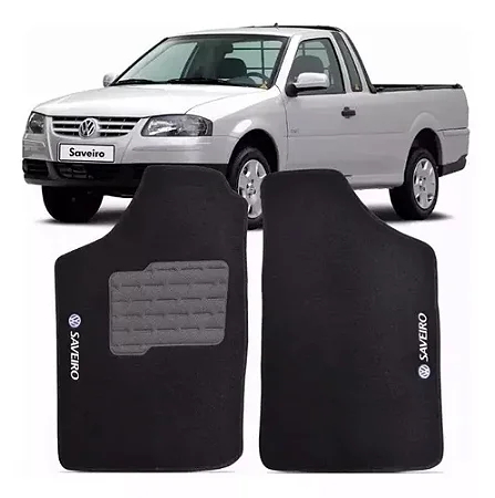 Jogo Tapete Saveiro G2 G3 G4 1997-2012 Bordado Personalizado