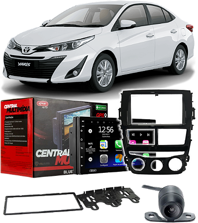 Kit Midia Central Android Auto Carplay Gps Yaris 2018 19 20