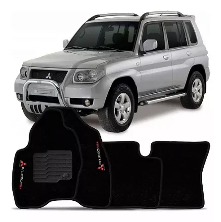 Jogo De Tapetes Pajero Tr4 2001 A 2015 Logo Bordado Original