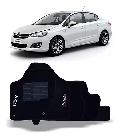 Jogo De Tapete Carpete Citroën C4 Lounge Bordado 2013 A 2018 Padrão Original Novo Lavável