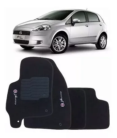 Jogo De Tapetes Fiat Punto 2007 À 2012 Bordado Personalizado