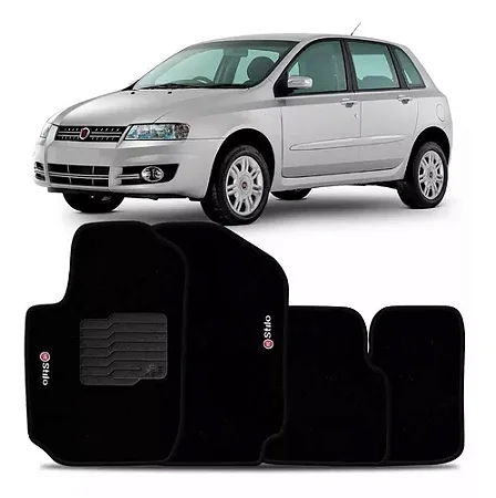 Jogo De Tapetes Personalizado Bordado Stilo Preto 2002-2011