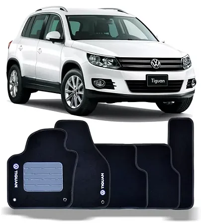 Jogo Com Logo Bordado De Tapete Carpete Tiguan 2008 Ate 2018