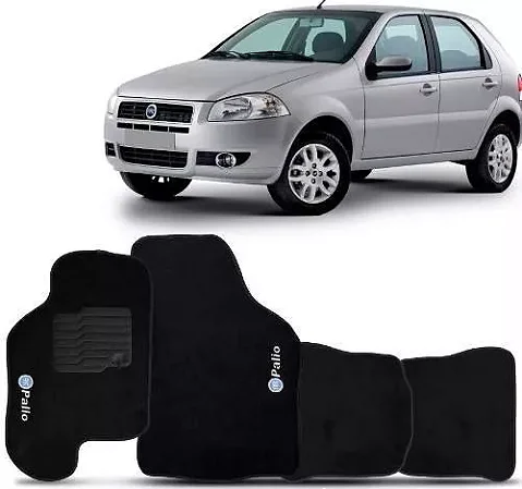 Jogo De Tapetes Fiat Palio Logo Azul 1996 A 2008