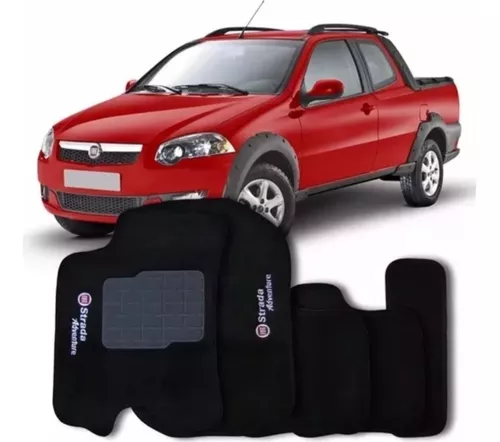 Jogo De Tapete Para Fiat Strada Adventure C. Dupla 2008/2011
