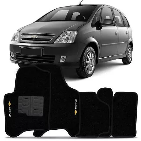 Jogo De Tapete Carpete Meriva 2003 Á 09 10 2011 3 Pçs Preto