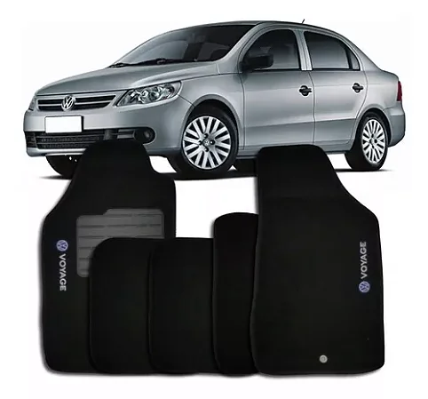 Jogo De Tapetes Carpete Voyage G5 2009-2017 Com Logo Bordado
