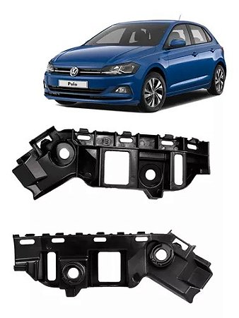 Suporte Guia Para-choque Par Polo 2018 - 2022 Traseiro Kit