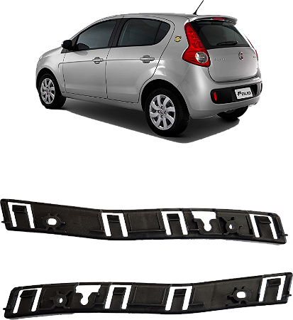 Suporte Par Guia Para-choque Novo Palio 2012 2013 2014 2015 2016 2017 Traseiro