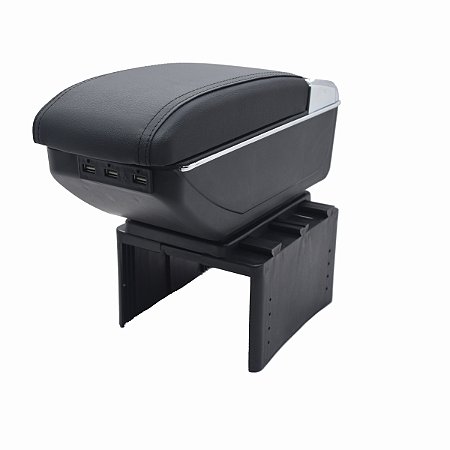 APOIO DE BRAÇO UNIVERSAL CARRO 7 ENTRADAS USB COURVIN PRETO RETRÁTIL