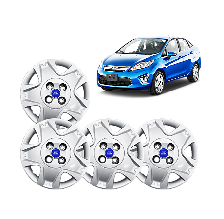 Jogo 4 Calota  Universal Aro 14p Mod Fiesta Hatch/sedan 2011/12 (cubo Baixo) Parafuso