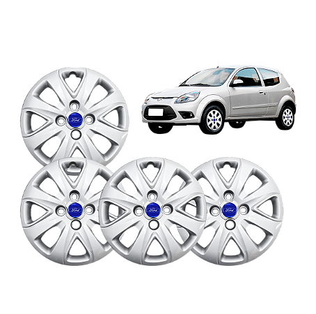Jogo 4 Calota Universal  Aro 14p Mod Ka Hatch/sedan 2015/18 (cubo Baixo) Parafuso