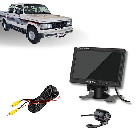 Tela Lcd 7" Polegadas Aiker + Cabo Rca 6 Metros + Câmera De Ré Borboleta