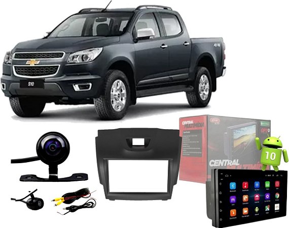 Central Kit Multimídia Android Auto Carplay S10 Trailblazer 2012 Até 2016
