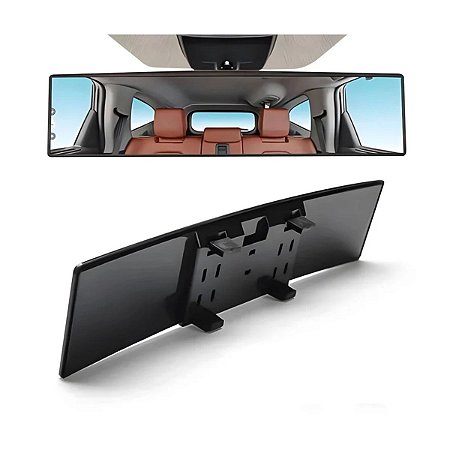 Espelho Retrovisor Panorâmico Hd Universal Anti Ofuscamento