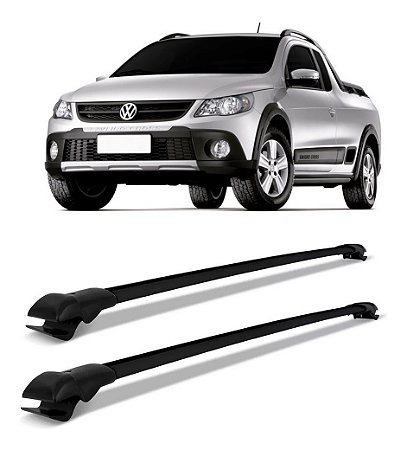 Travessa Aluminio Saveiro Cross 2009 Até 2016 Slim Preto