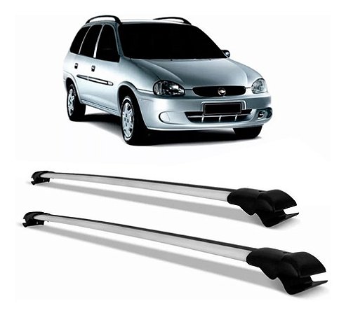 Travessa Aluminio Corsa Wagon 1997 Até 2002 Larga Prata