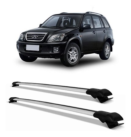 Travessa Aluminio Chery Tiggo 2006 Até 2017 Slim Prata