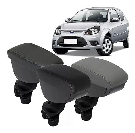 Apoio Descanso De Braço Encosto Banco Ford Ka Couro Preto Cinza Grafite Porta Objetos Suporte Automotivo Encaixe no Porta Copos