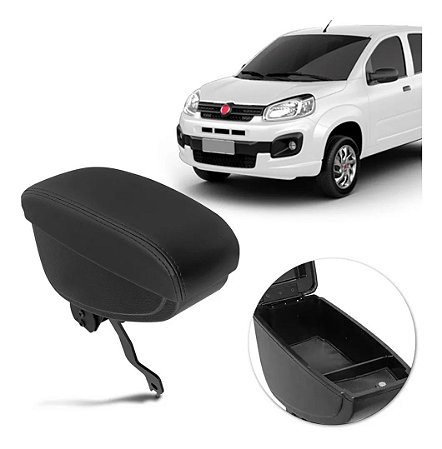 Apoio Descanso De Braço Encosto Banco Novo Uno Mobi 2011 2012 2013 2014 2015 2016 2017 2018 2019 2020 Couro Preto Cinza Grafite Porta Objetos Suporte Automotivo