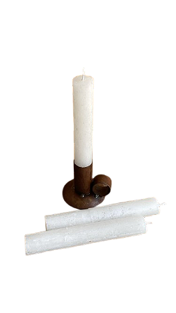 Castiçal de Ferro com Alça + 3 velas