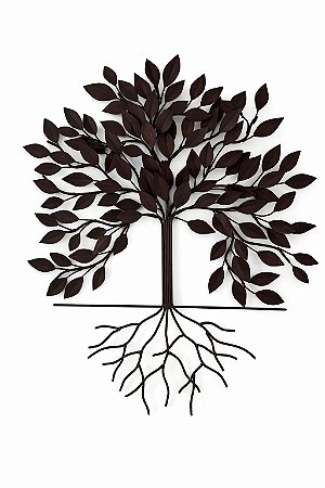 Árvore da Vida em Aço Corten – Escultura Decorativa de Parede 75×65 cm