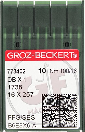 Agulha DBx1 16 MARCA: Groz Beckert / MODELO: DBx1 16