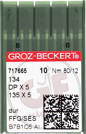 Agulha DPx5 12 MARCA: Groz Beckert / MODELO: DPx5 12