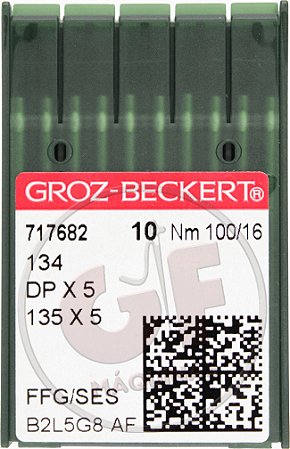 Agulha DPx5 16 MARCA: Groz Beckert / MODELO: DPx5 16