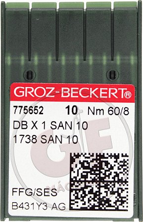 Agulha DBx1 08 (San 10) MARCA: Groz Beckert / MODELO: DBx1 08 San 10