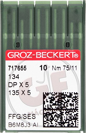 Agulha DPx5 11 para costura reta cabo grosso e travete MARCA: Groz Beckert / MODELO: DPx5 11