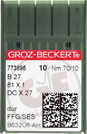 Agulha DCx27 10 MARCA: Groz Beckert / MODELO: DCx27 10