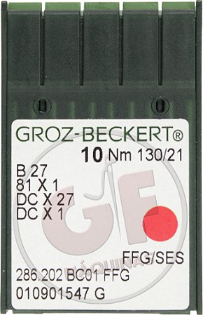 Agulha DCx27 21 para overloque e interloque MARCA: Groz Beckert / MODELO: DCx27 21