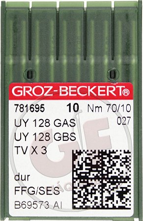 Agulha UYx128 10 MARCA: Groz Beckert / MODELO: UYx128 10