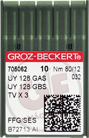 Agulha UYx128 12 para galoneira MARCA: Groz Beckert / MODELO: UYx128 12