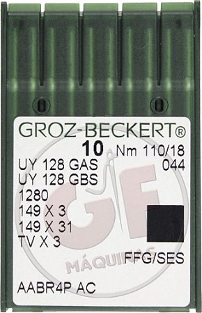 Agulha UYx128 18 para galoneira MARCA: Groz Beckert / MODELO: UYx128 18