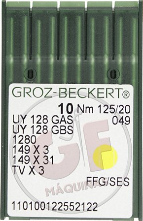 Agulha UYx128 20 para galoneira MARCA: Groz Beckert / MODELO: UYx128 20