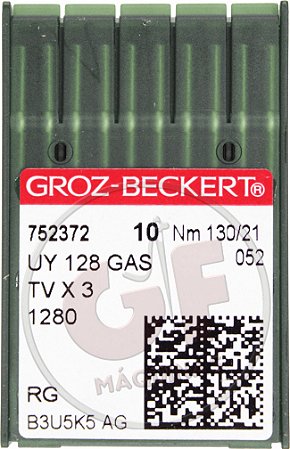 Agulha UYx128 21 MARCA: Groz Beckert / MODELO: UYx128 21