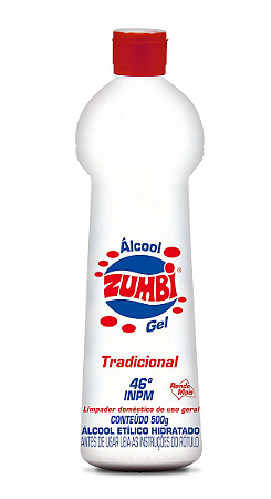 Álcool Gel Zumbi 46°INPM Tradicional 500g