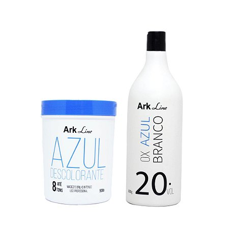 Kit Pó Descolorante Ark Line Azul 500g + OX 20V