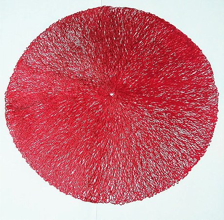 Jogo Americano Decorativo Cor Sortida Material em PVC ( vermelho, rose ou prata) 38cm Diâmetro R.RMT8975 Vendido a Unidade Separadamente