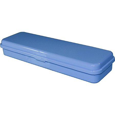 Estojo Plástico Waleu Azul Pastel 20cm Comprimento x 6cm Largura x 3cm Altura R.10080028 Unidade