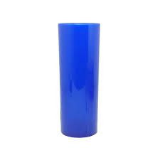 Copo Acrílico Long Drink Azul Royal Sólido 300ml 14cm Altura 5cm de Boca Unidade