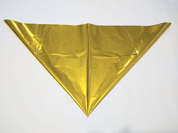 Saco Cone Metalizado Liso Dourado 35cm x 34,5cm Unidade