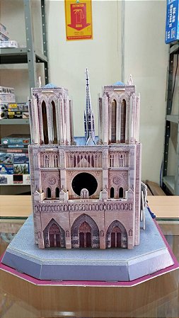 CubicFun - Catedral de Notre Dame de Paris (Montada) - Puzzle 3D (Sucata)